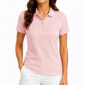 Damen Poloshirt Größe M Rosa mit Piquéstruktur Kurzarm