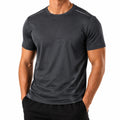 Herren Sport T-Shirt L aus Textil in Schwarz mit reflektierenden Details