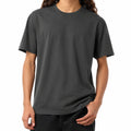 T-Shirt XL Dunkelgrau Kurzarm Rundhals Locker Geschnitten